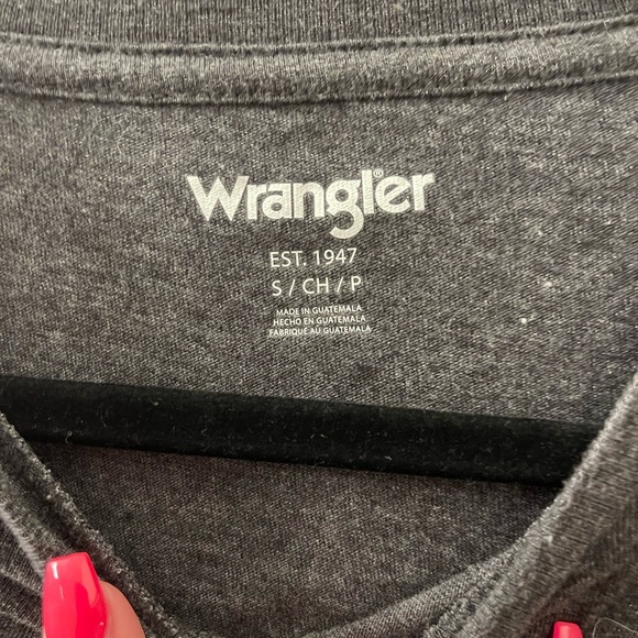 ⭐️Wrangler Gray Short Sleeve Tee Classic Crew Neck - Picture 3 of 3